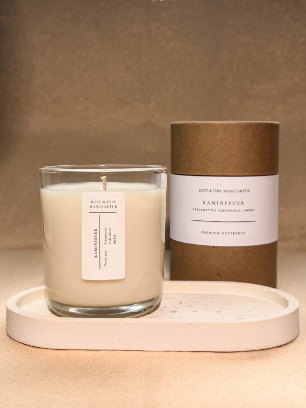 Premium Duftkerze "Kaminfeuer"
